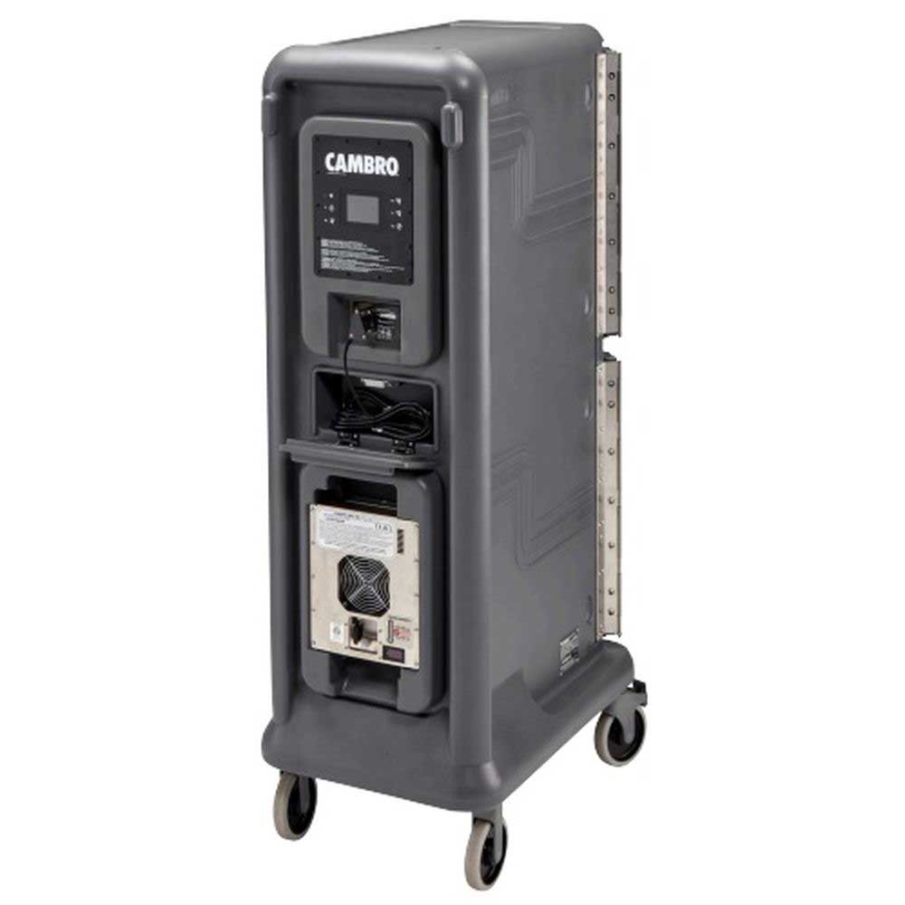 Cambro The Pro Cart Ultra Electric Insulated Charcoal Gray Hot/Cold Compartment Food Pan Carrier, 22 x 34 x 67 inch