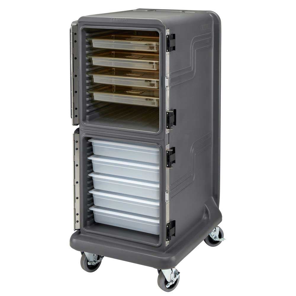 Cambro The Pro Cart Ultra Electric Insulated Charcoal Gray Hot/Cold Compartment Food Pan Carrier, 30 x 38 x 68 inch