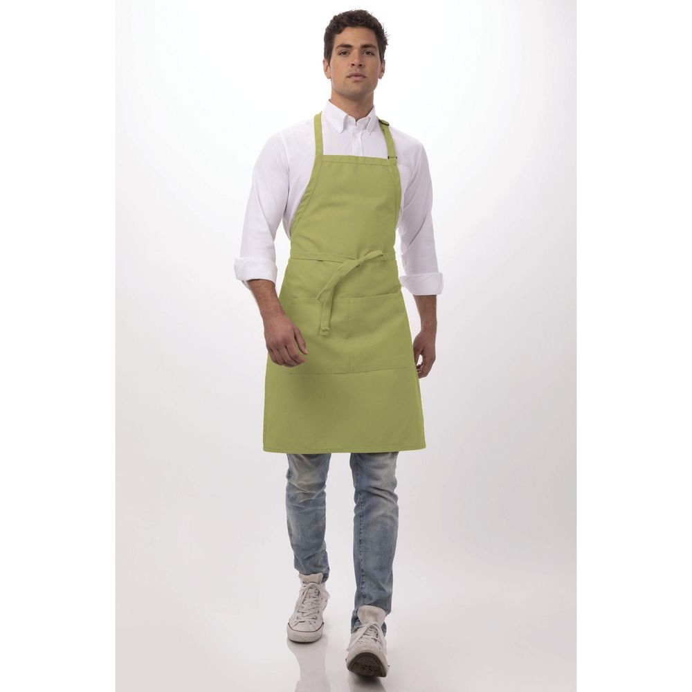 Chef Works Lime Butcher Apron, 34 inch Long x 24 inch Wide