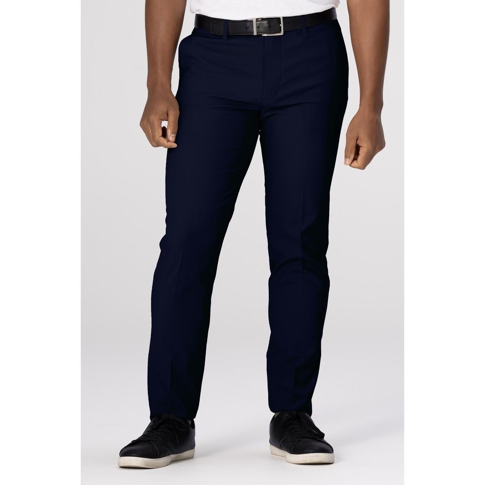 Chef Works Navy Chino Poly Stretch Pant for Men, 34 inch