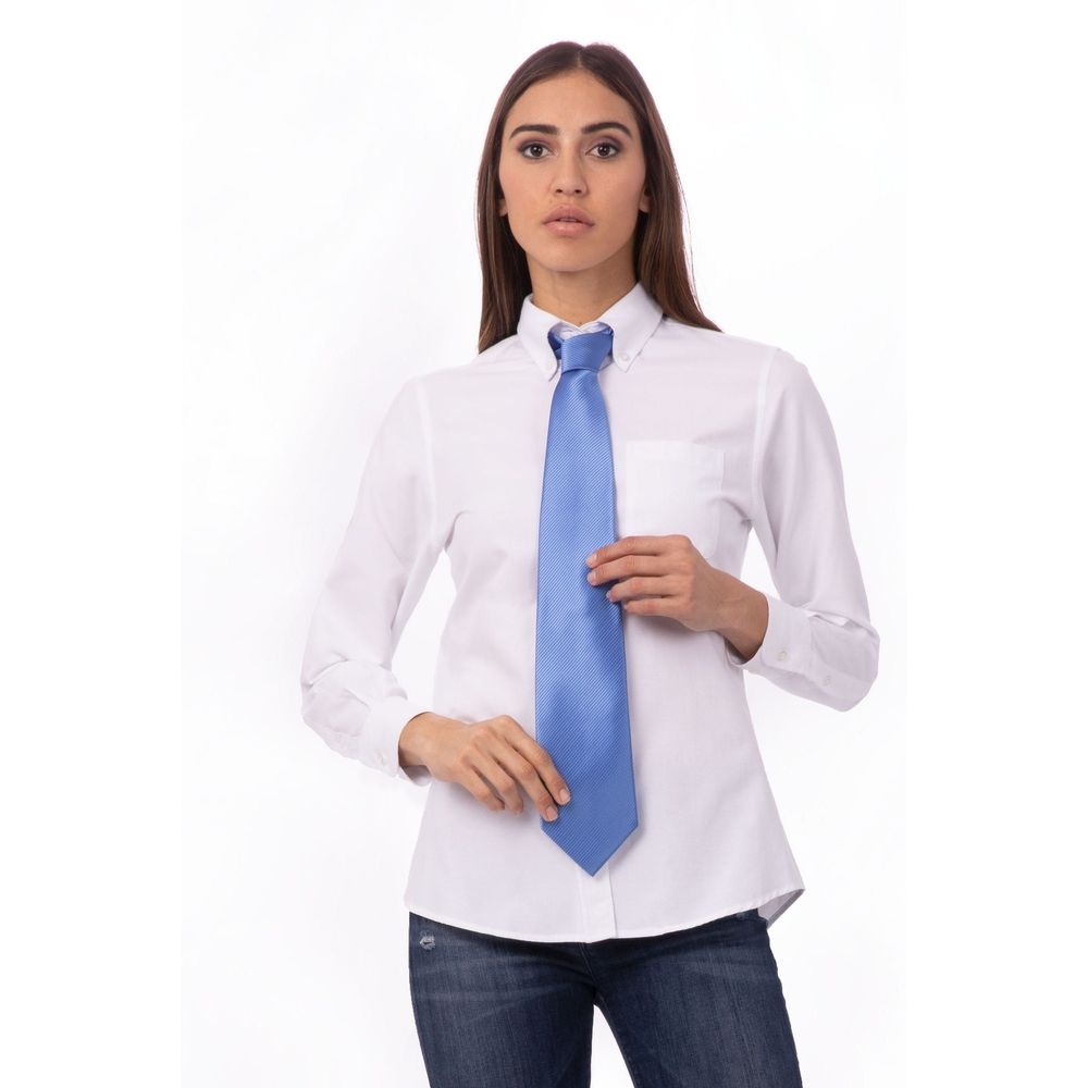 Chef Works Blue Solid Dress Tie for Unisex