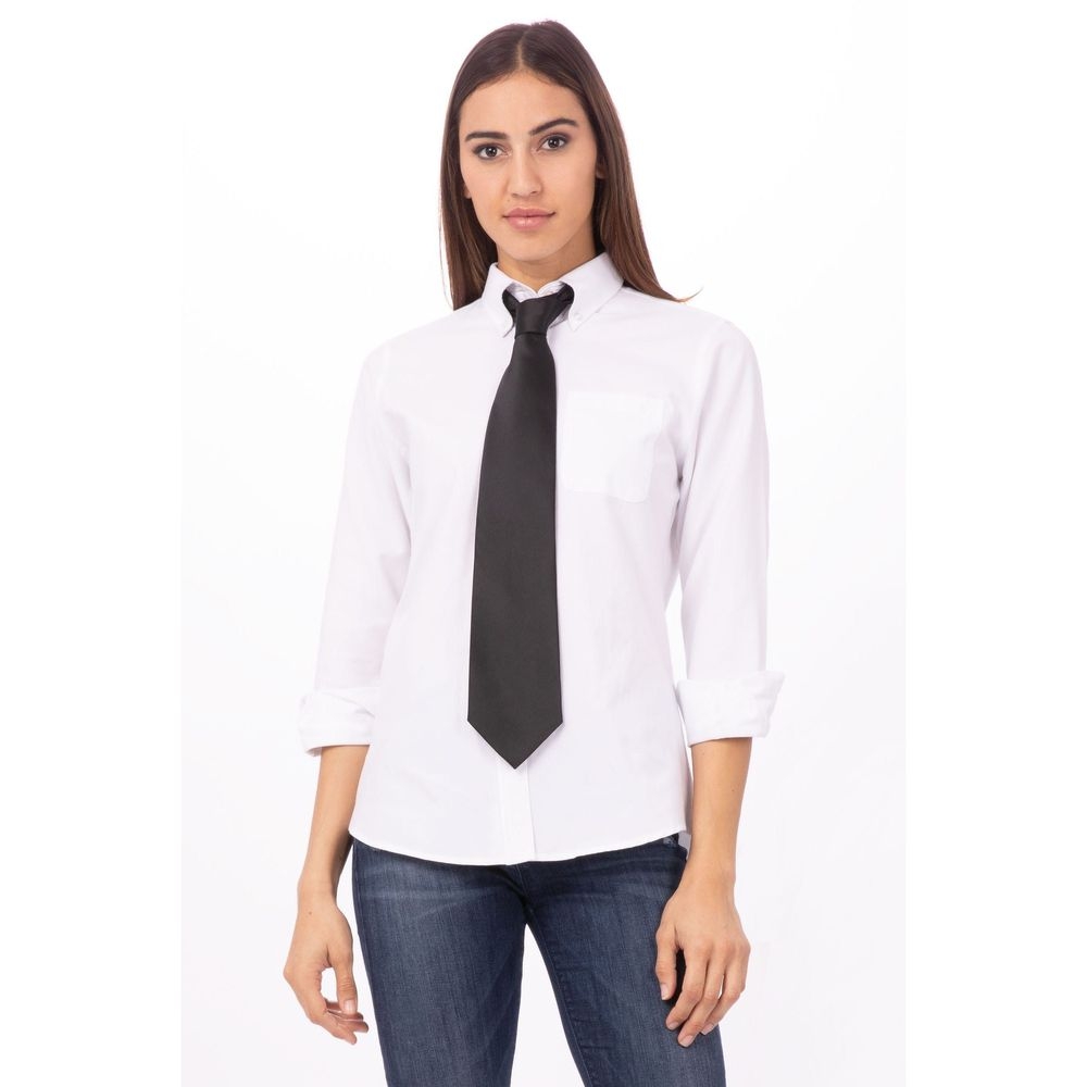 Chef Works Black Satin Dress Tie for Unisex