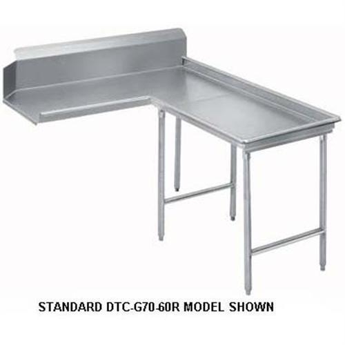 Standard G70 Series Stainless Steel Clean Island 7 Feet Dishtable Left.