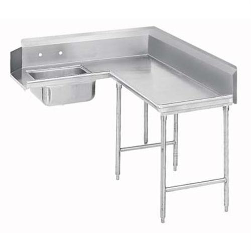 Spec-Line K30 Series Stainless Steel Soil Korner 8 Feet Dishtable Left.
