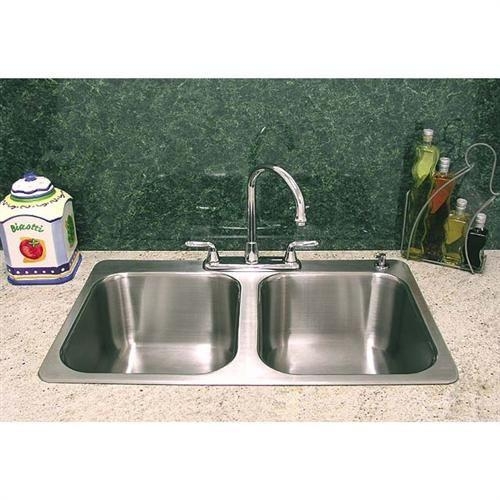 Double Sink Bowl Welded into Table Top. Size: 20 X 20 X 8.