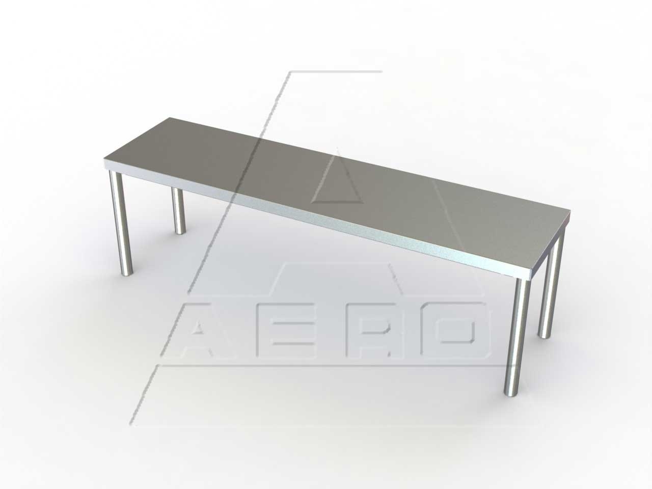 Aero 430 Stainless NSF Table Mounted Overshelf, 12 x 96 x 14 inch.