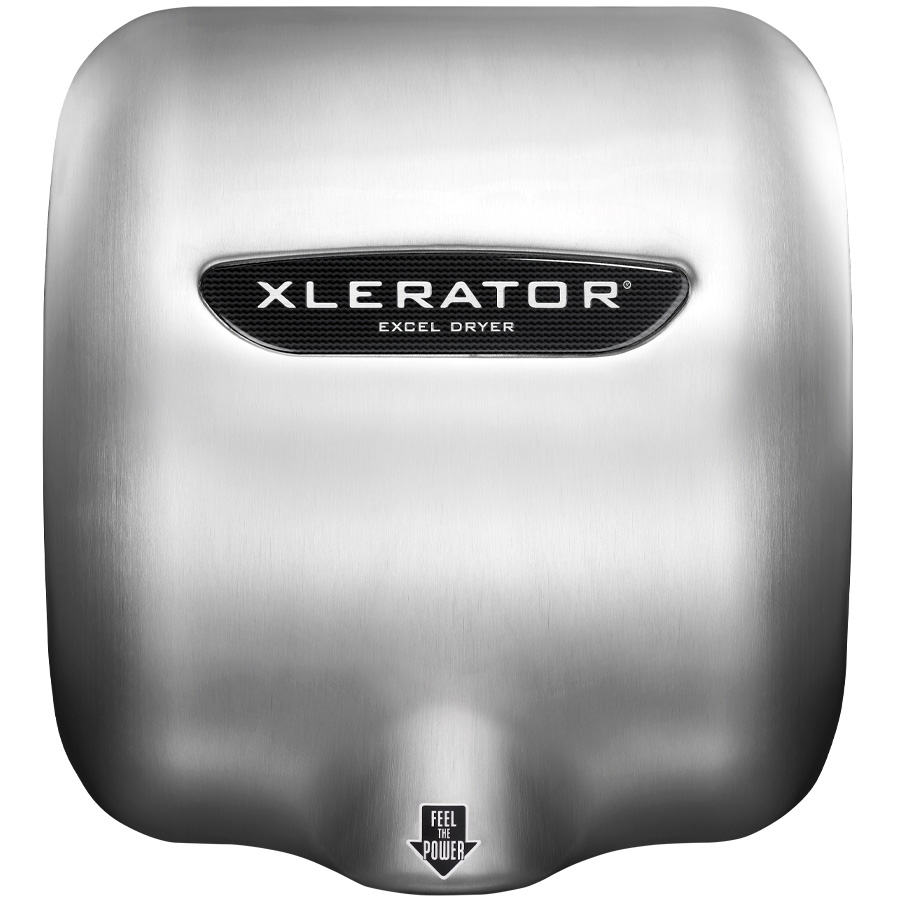 XLERATOR Automatic High Speed 208/277V Surface Mounted Energy Efficient Hand Dryer with Brushed Stainless Steel Cover