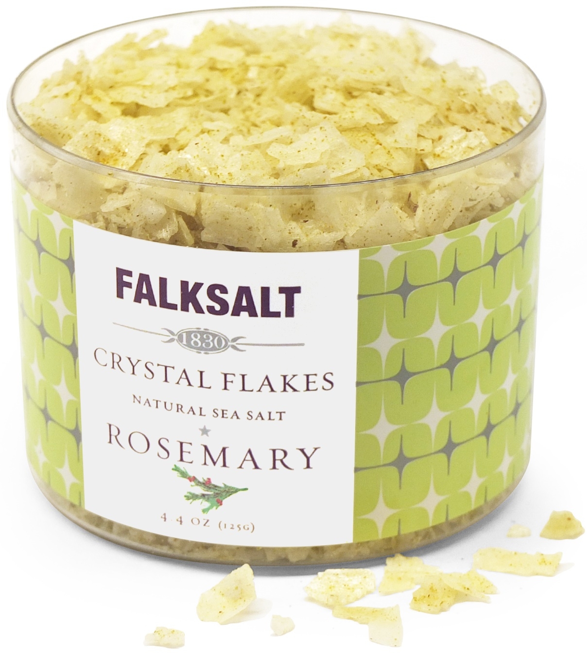 Falksalt Rosemary Crystal Sea Salt Flakes, 4.4 Ounce -- 10 per case.