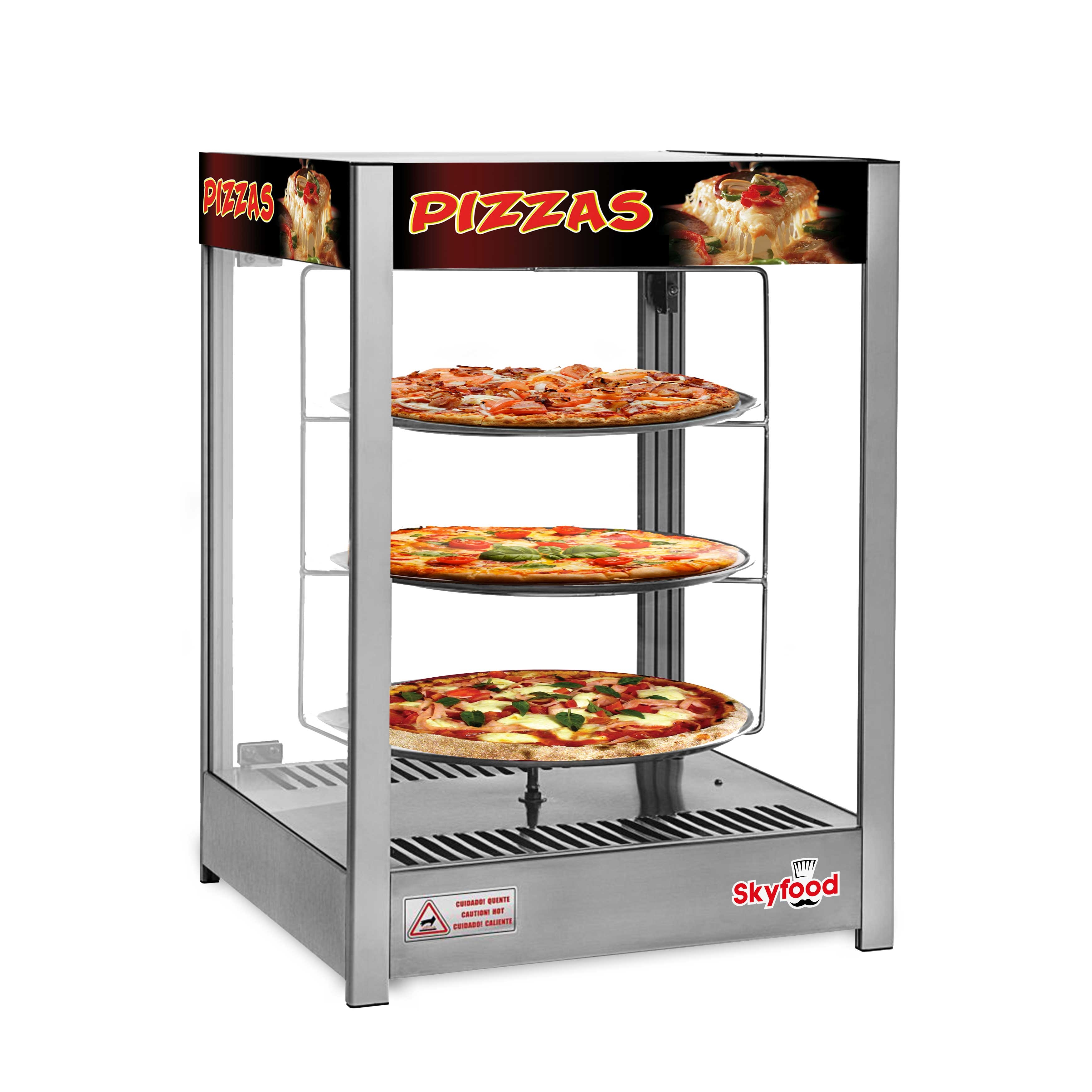 Skyfood Steam Line Pizza Display Case, 22 x 19 x 31 ½ inch