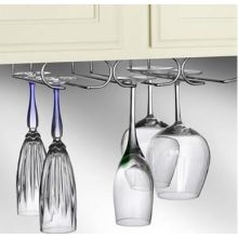 Spectrum Chrome Under the Cabinet Triple Stemware Holder, 2.25 x 11.75 x 13 inch.