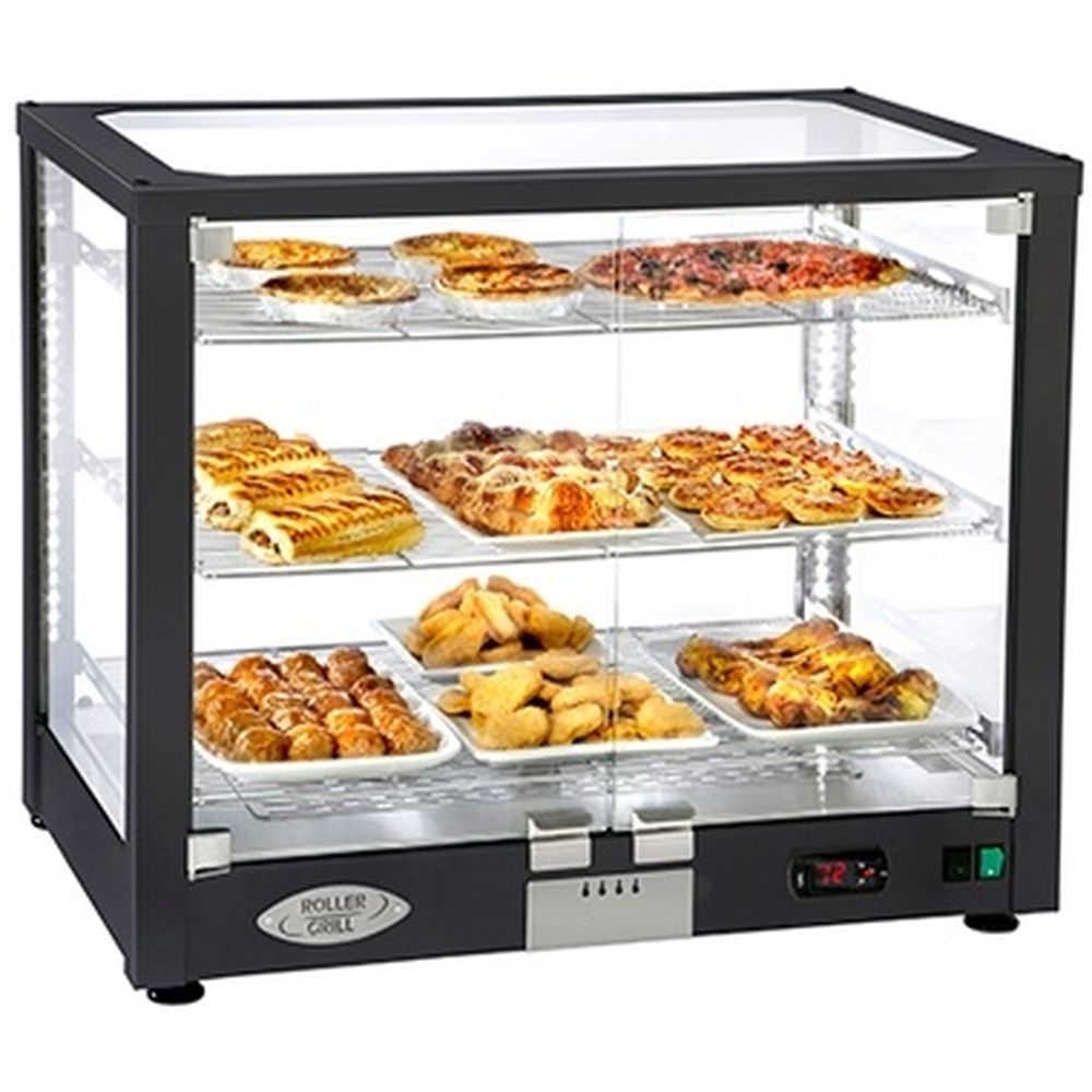 Equipex Roller Grill Black 3 Tier Warming Display