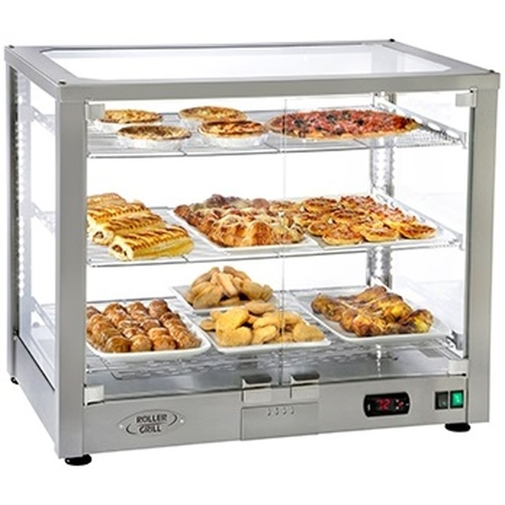 Equipex Roller Grill Stainless Steel 3 Tier Warming Display