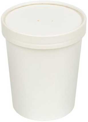 Inno-Pak White Soup Cup with Paper Lid Combo Pack, 32 Ounce -- 250 per case