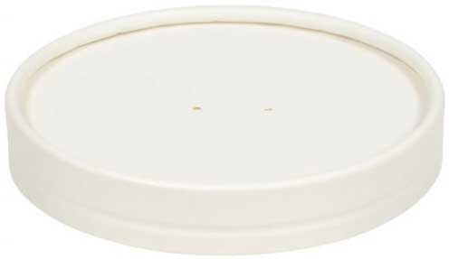 Inno-Pak White Paper Lid for 16S / 24 / 32 Ounce Soup Cup -- 500 per case