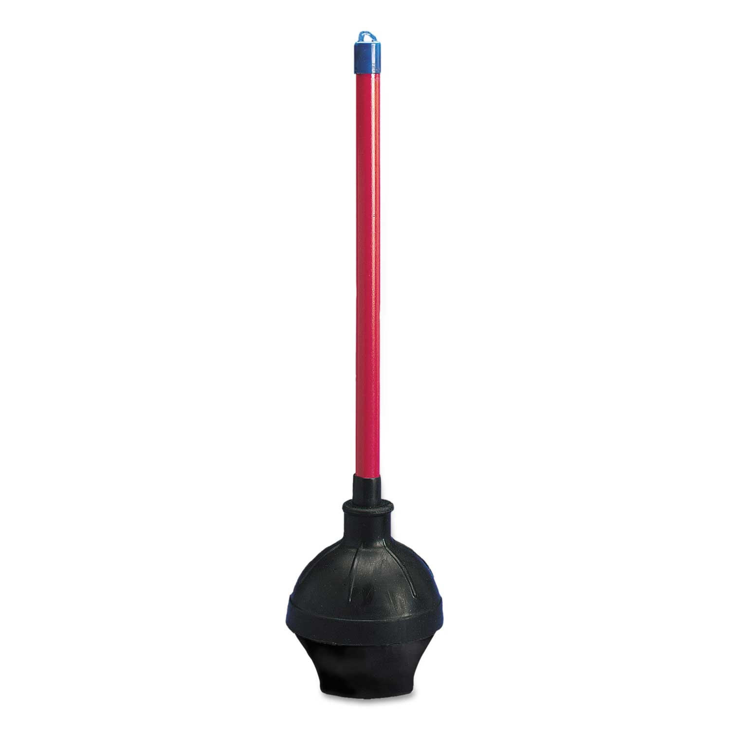 Boardwalk Red Black Toilet Plunger with 18 inch Plastic Handle -- 6 per case
