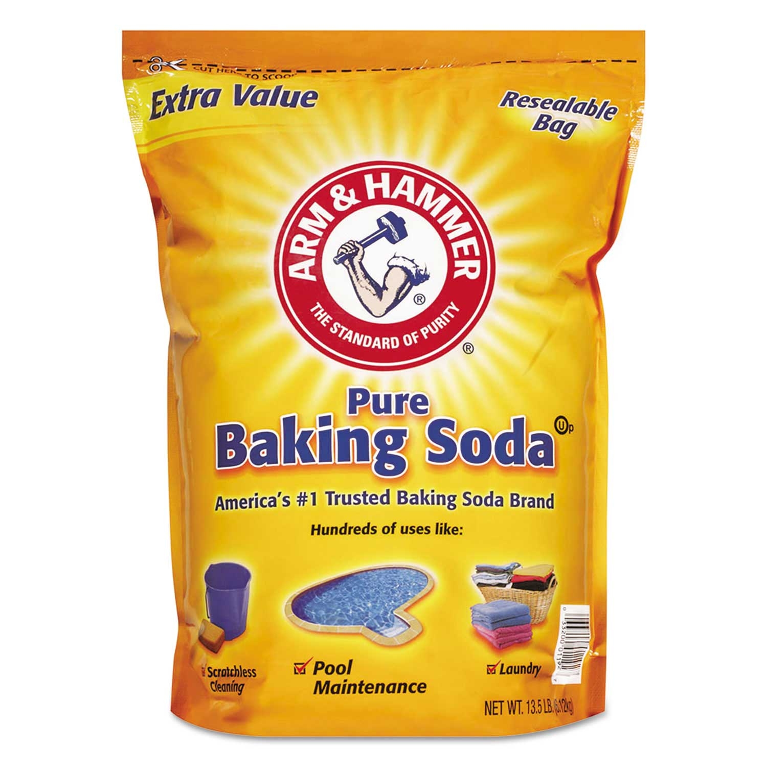 Arm and Hammer Original Scent Pure Baking Soda, 13 1/2 Pound