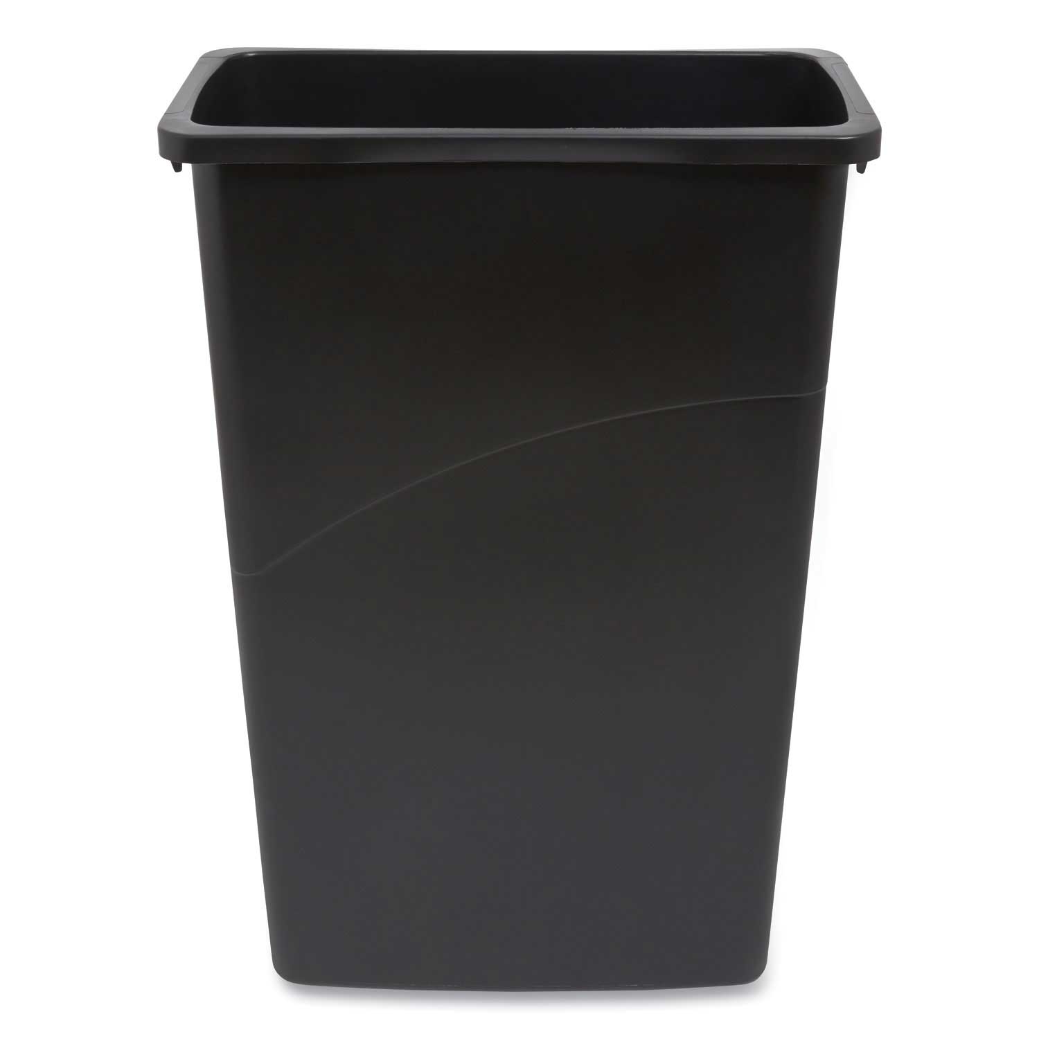 Coastwide Professional Black Plastic Open Top Indoor Trash Can, 10.25 Gallon Capacity