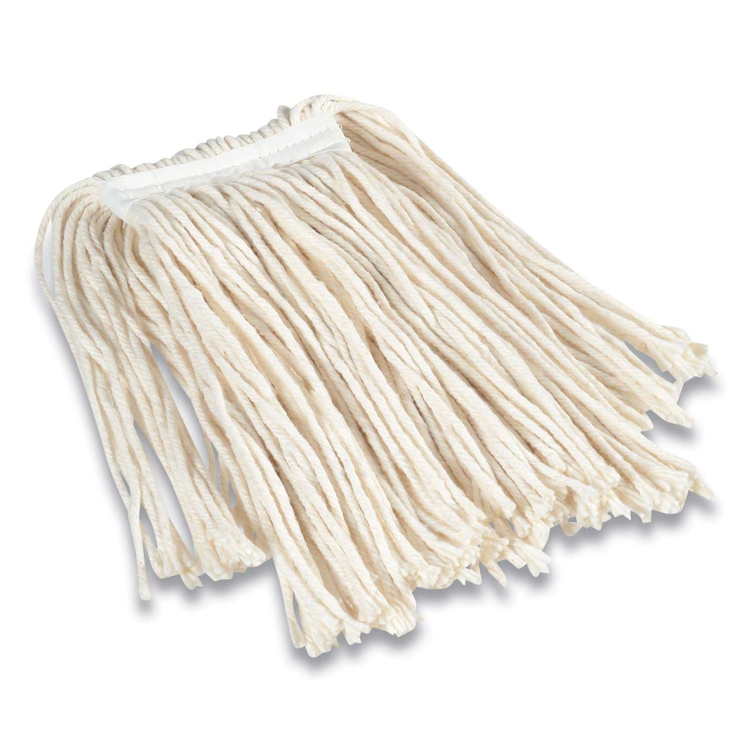 Coastwide Professional White Cotton Cut-End Number 16 Wet Mop Head with 1 inch Headband