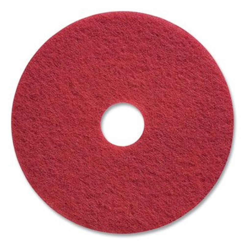 Coastwide Professional Red Buffing Floor Pad, 17 inch Diameter -- 5 per case