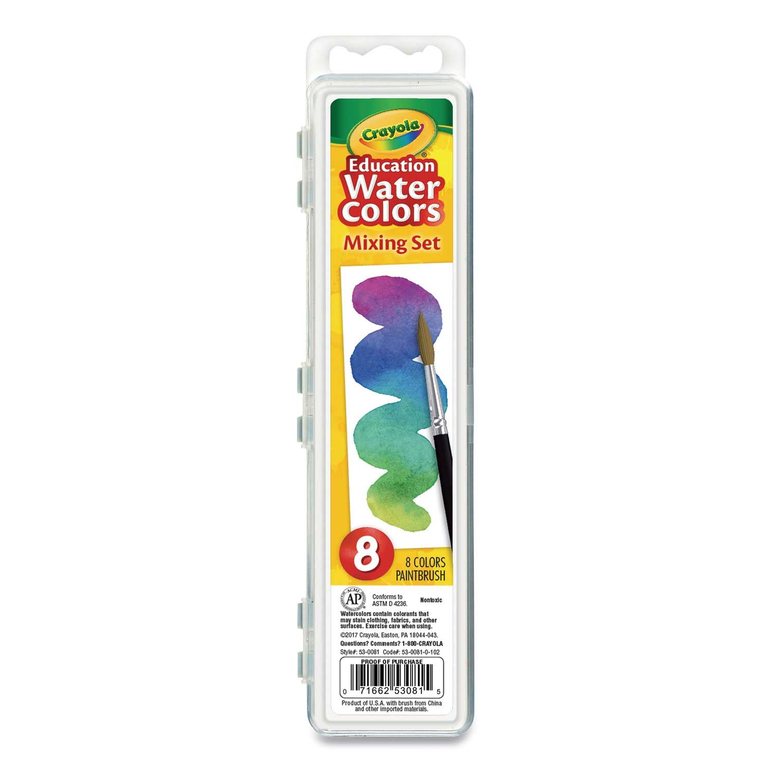 Crayola 7 Assorted Colors Watercolor Mixing Set -- 1 set