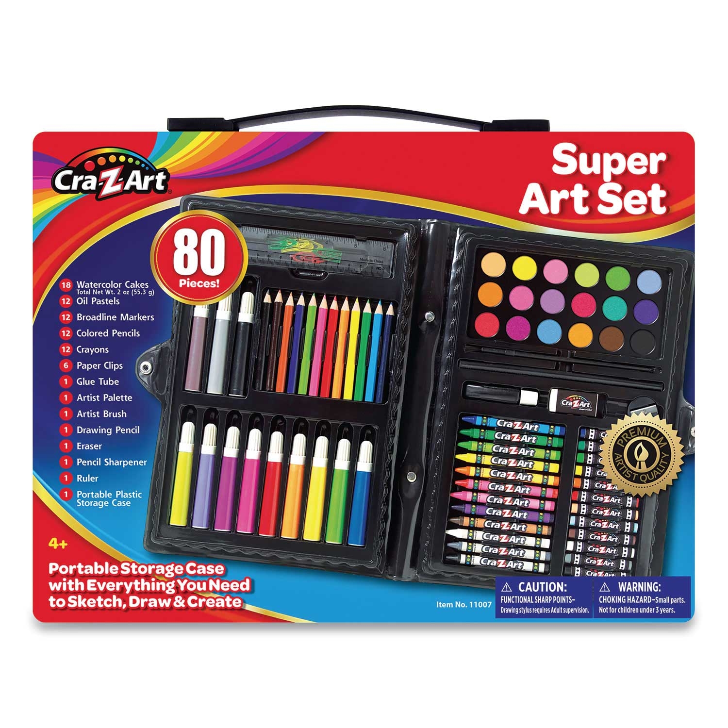 Cra-Z-Art Super Art Set - 80 pieces per set -- 1 set