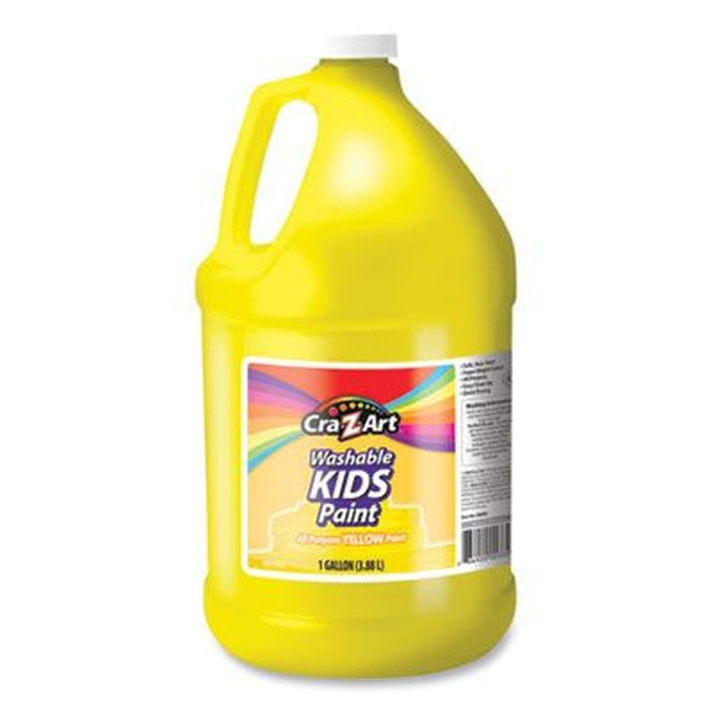 Cra-Z-Art Yellow Washable Kids Paint, 1 Gallon Bottle