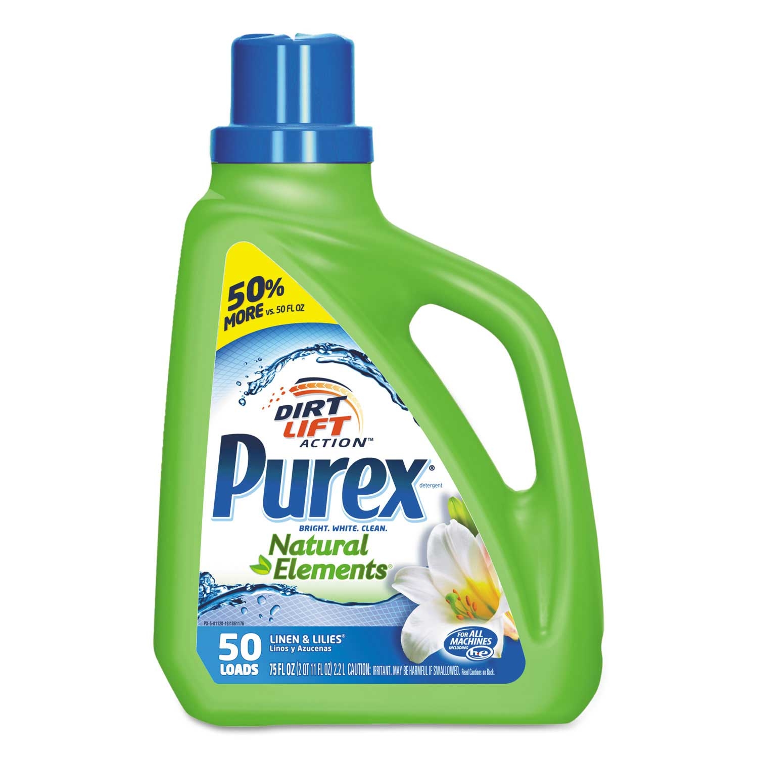 Purex Linen and Lilies Natural Elements Liquid Laundry Detergent, 75 Ounce Bottle -- 6 per case
