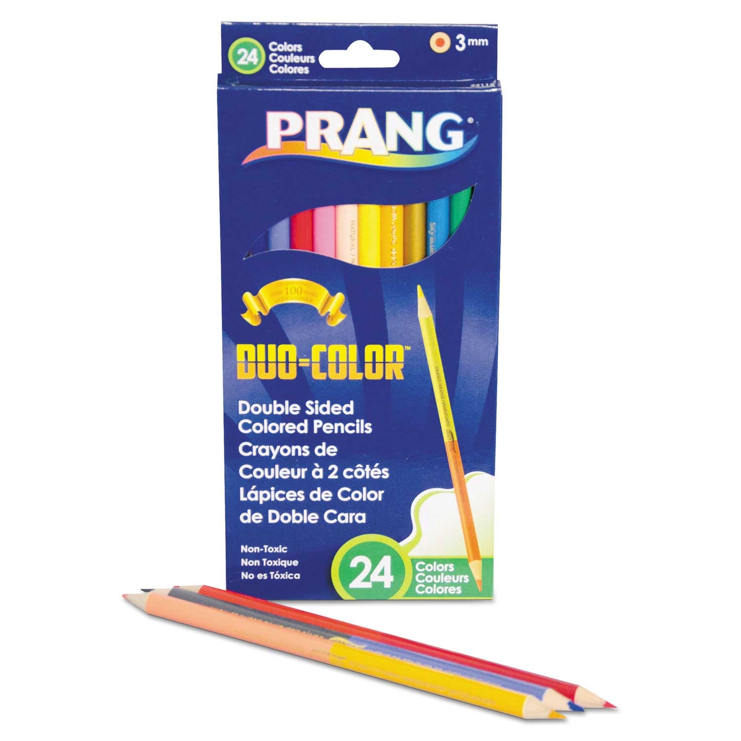 Prang Duo Color 12 count Pencil Set, 3 mm Dia -- 1 set