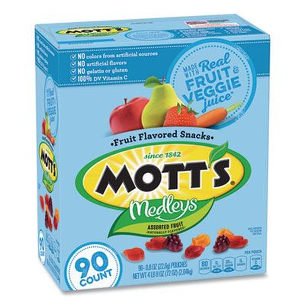 Motts Medleys Fruit Snacks, 0.8 Ounce Pouch -- 90 pouches per box