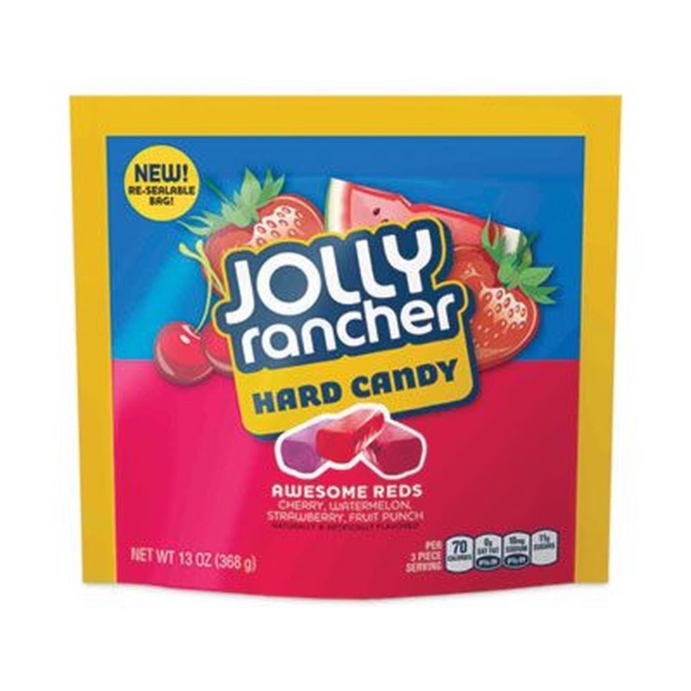 Jolly Rancher Assorted Flavors Awesome Reds Hard Candy, 13 Ounce Pouch -- 4 per case