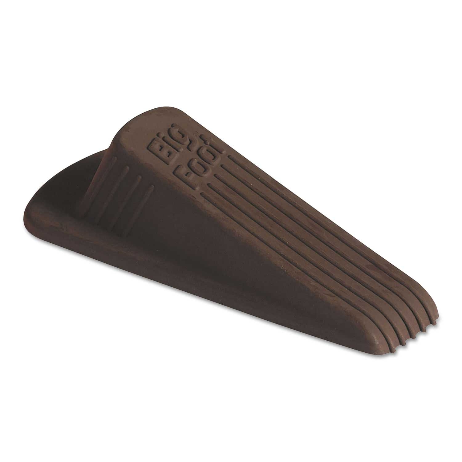 Master Caster Big Foot Brown No Slip Rubber Wedge Doorstop, 2.25 x 4.75 x 1.25 inch - 12 per pack -- 1 pack per case