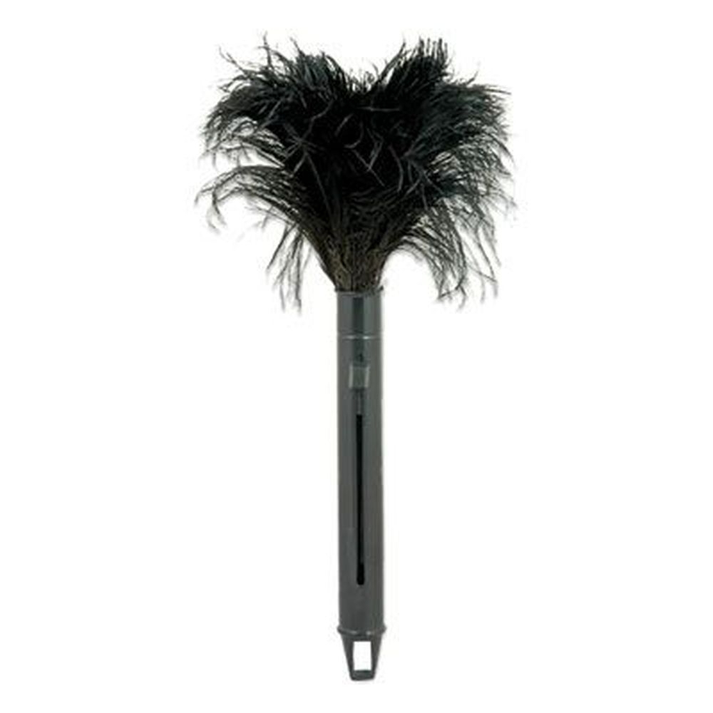 O Dell Black Pop Top Ostrich Feather Duster, 9 to 14 inch Handle