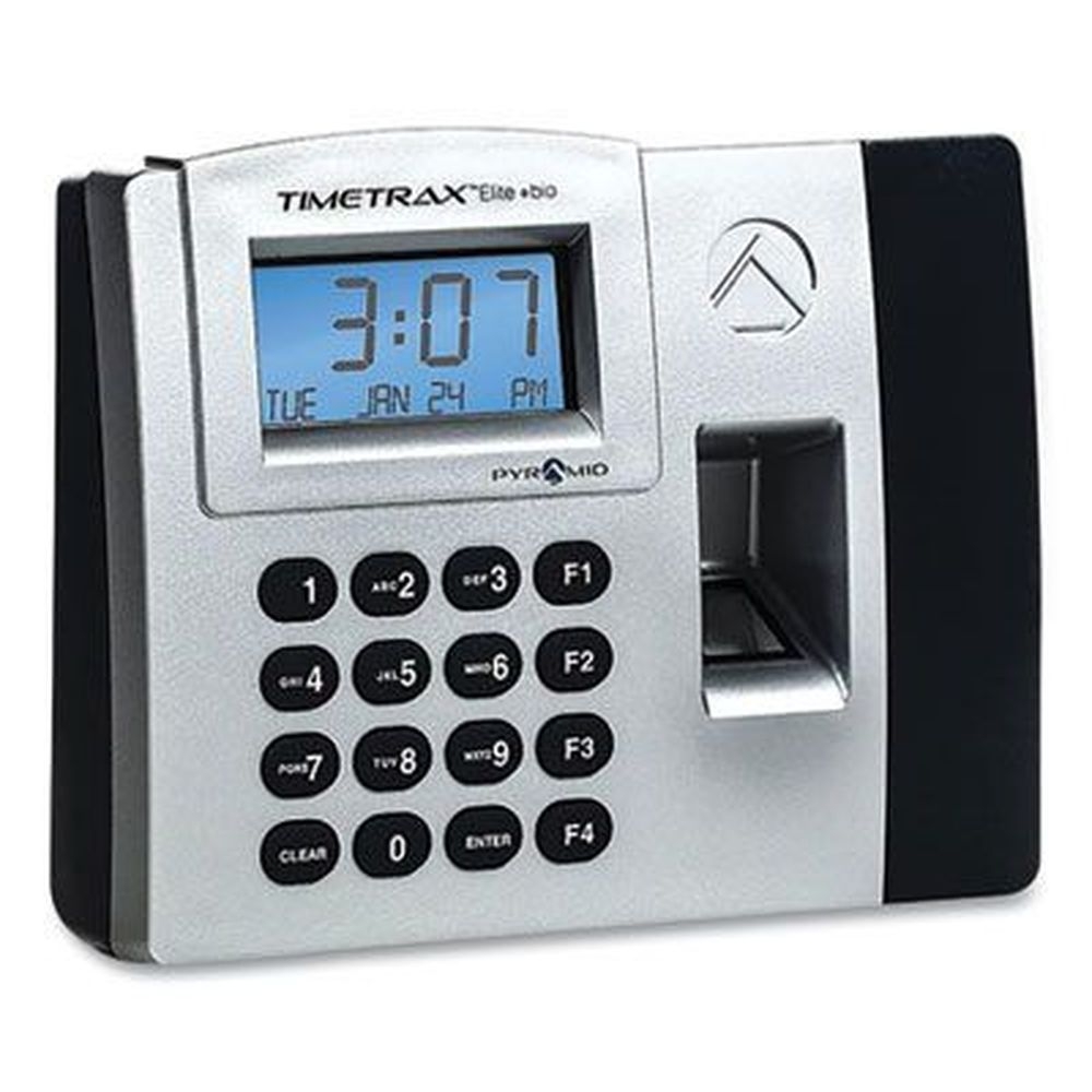 Pyramid Technologies Black Timetrax Elite Biometric Time Clock