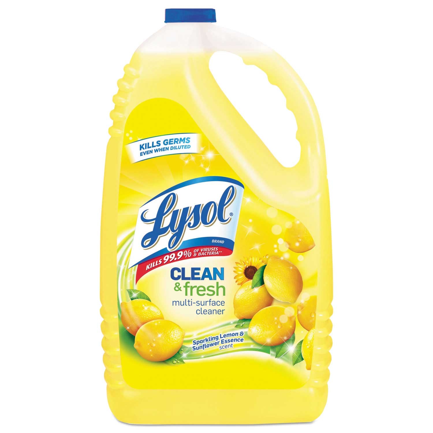 Lysol Sparkling Lemon and Sunflower Essence Clean and Fresh Multi-Surface Cleaner, 144 Ounce Bottle -- 4 per case