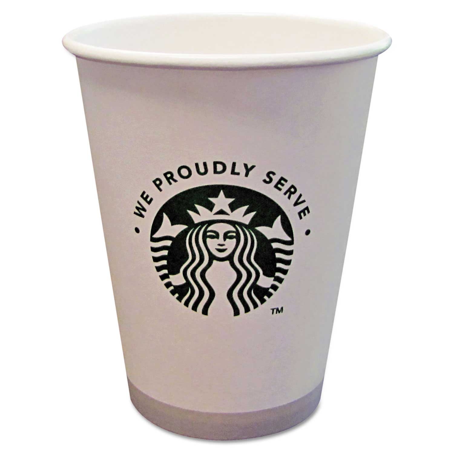 Starbucks White with Green Starbucks Logo Hot Cup, 12 Ounce -- 1000 per case