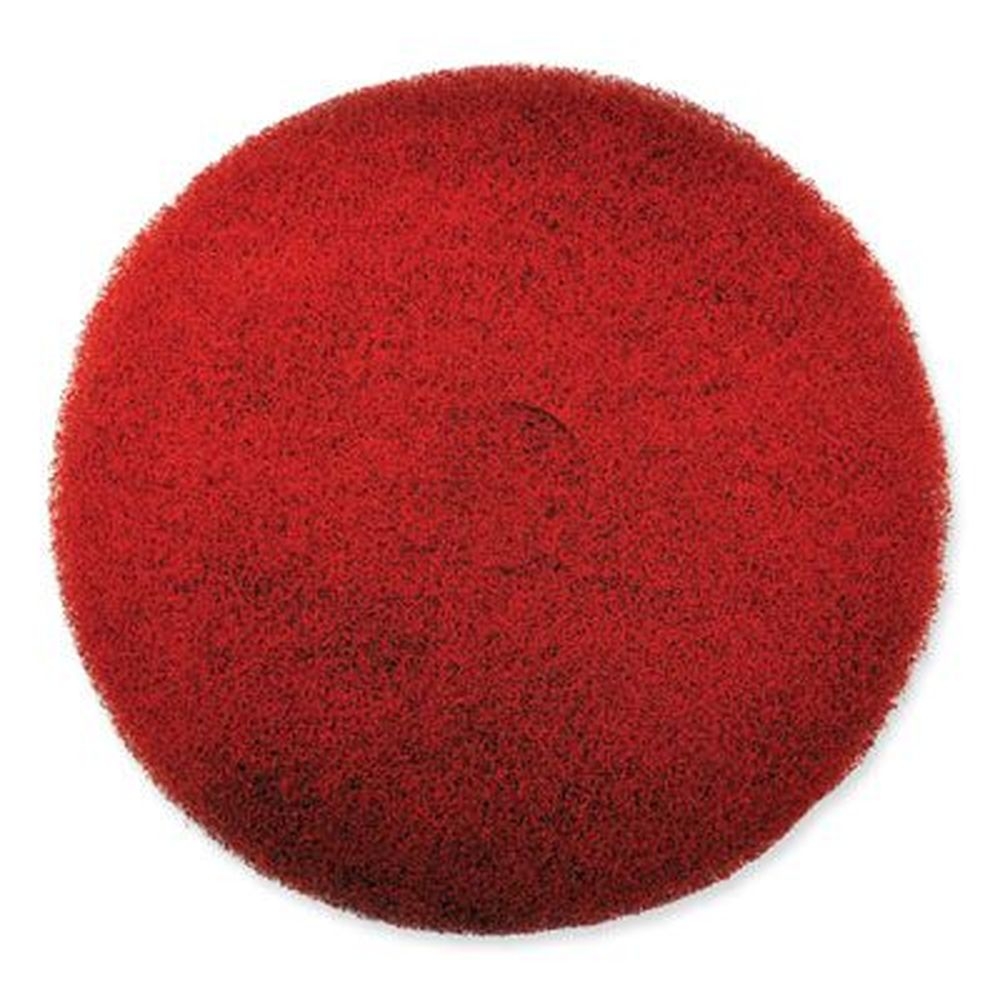 SC Johnson Professional EZ Care Red/Gray Heavy Duty Scrub Pad, 13 inch Diameter -- 5 per case