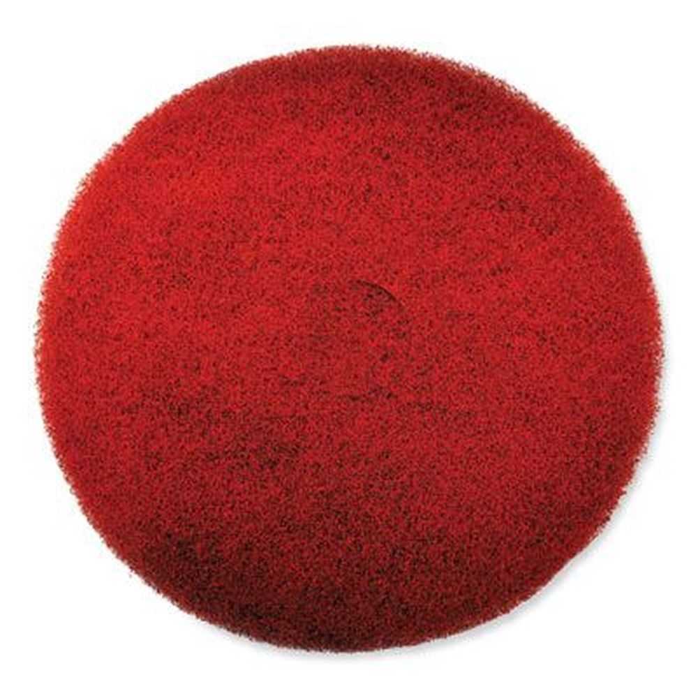 SC Johnson Professional EZ Care Red/Gray Heavy Duty Scrub Pad, 17 inch Diameter -- 5 per case