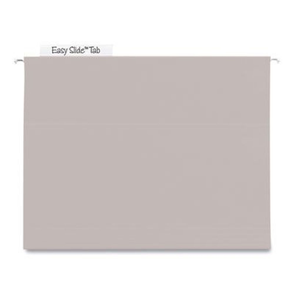 Smead TUFF Steel Gray Letter Extra Capacity Hanging File Folder with Easy Slide Tabs, 4 inch Capacity -- 18 per box