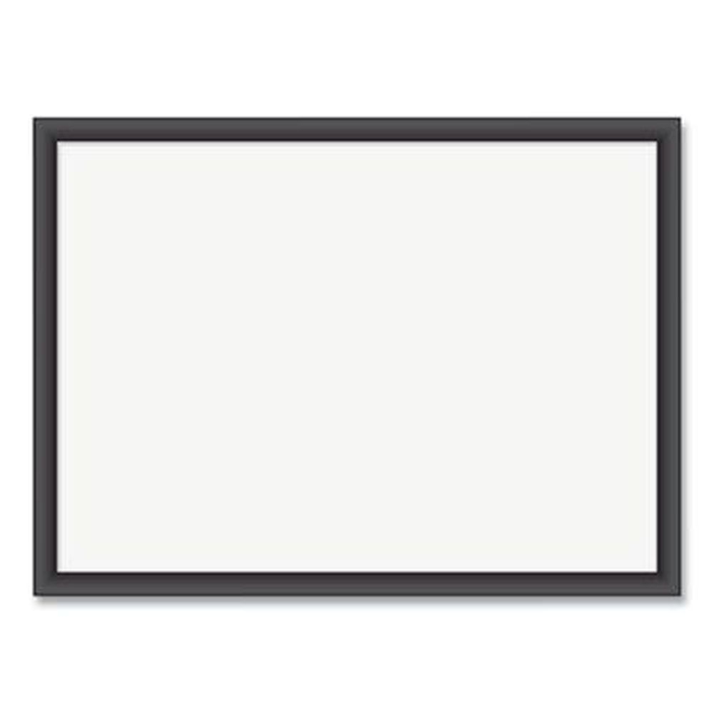 U Brands White Surface Black MDF Frame Magnetic Dry Erase Board, 24 x 18 inch