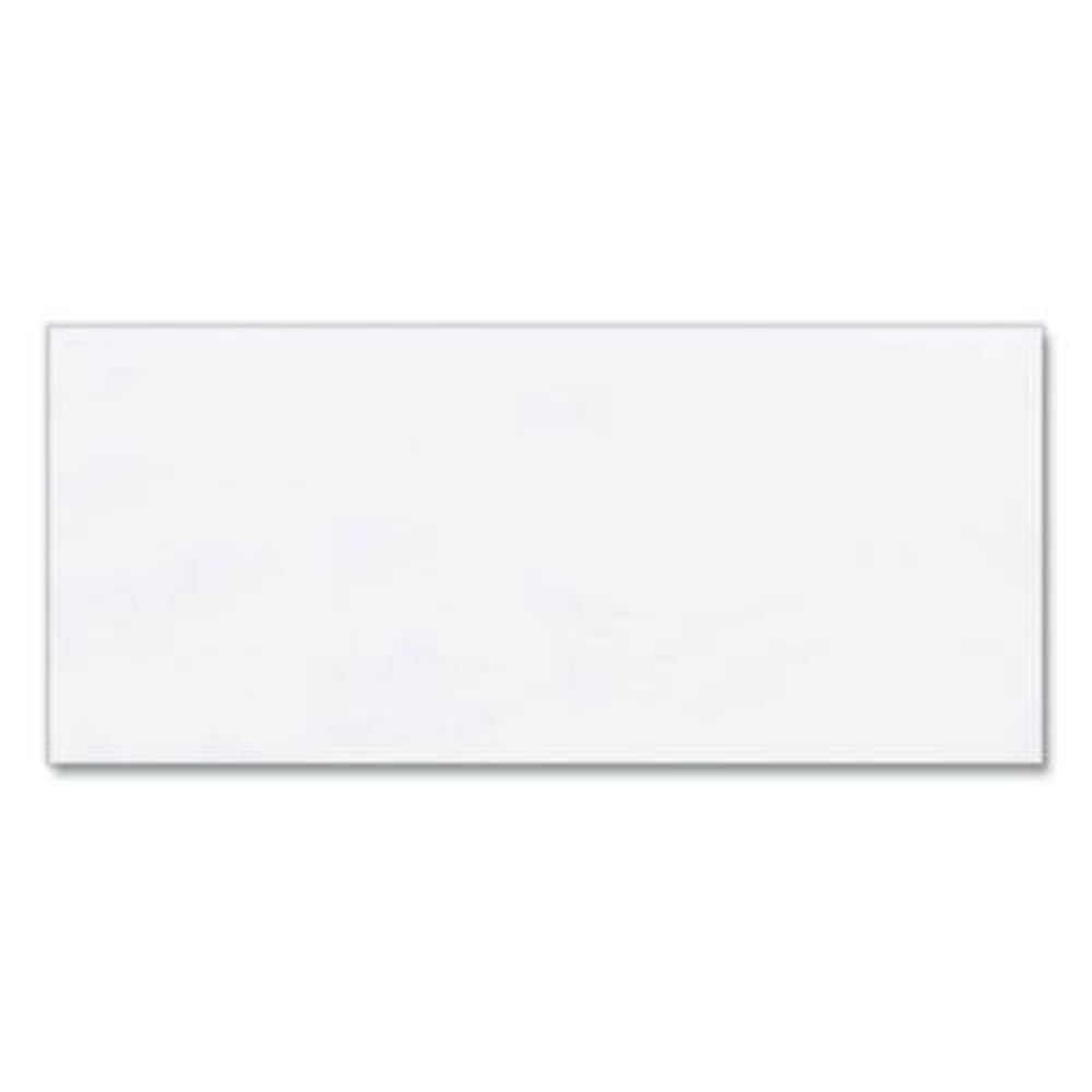 Universal White Commercial Flap Diagonal Seam Gummed Closure Open Side Business Envelope, 4.13 x 9.5 inch -- 500 per box