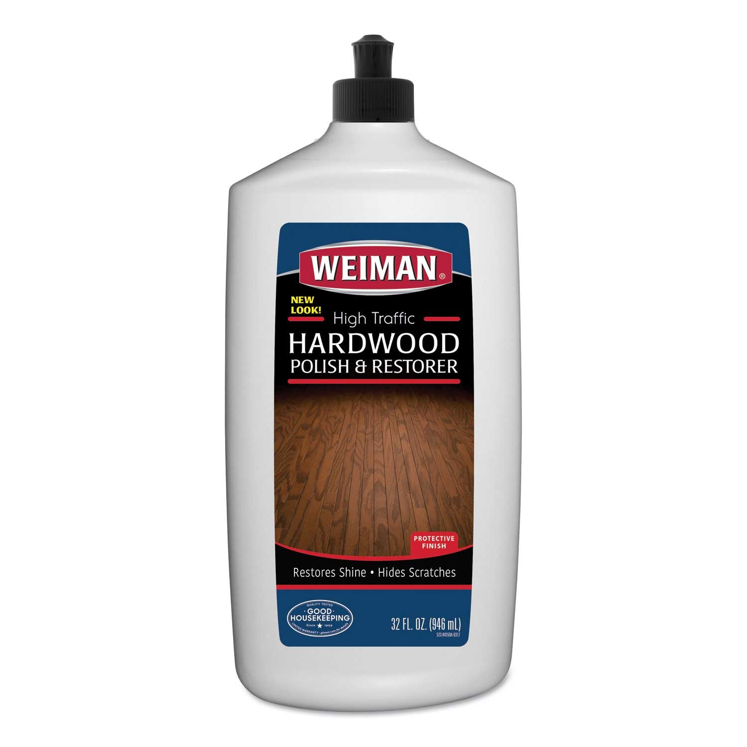 Weiman High Traffic Hardwood Polish and Restorer, 32 Ounce Squeeze Bottle