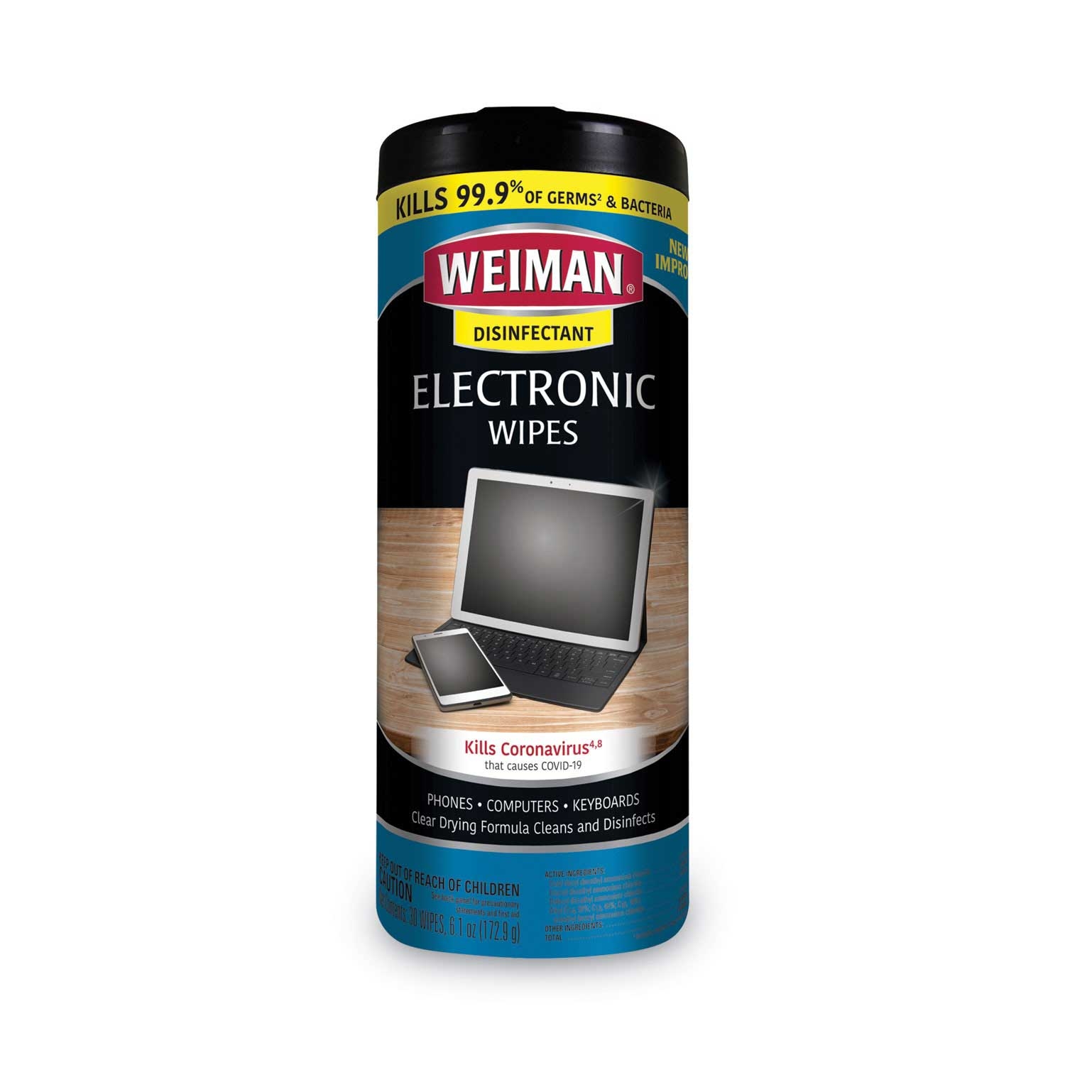 Weiman E Tronic Wipes, 7 x 8 inch - 30 count per canister