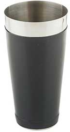 Tablecraft Stainless Steel with Black Vinyl Coating Bar Shaker, 28 Ounce Capacity