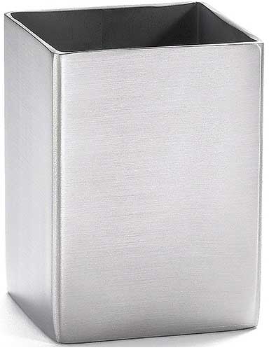 Tablecraft Stainless Steel Square Sugar Packet Holder, 2 x 2 x 2.75 inch