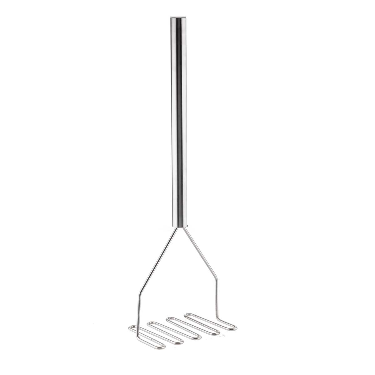 Tablecraft Stainless Steel Square Face Potato Masher, 7.375 x 5.25 x 24 inch