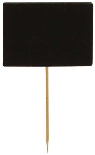 Tablecraft 3.5 inch Bamboo Chalkboard Pick, 100 count