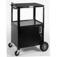 Luxor Black Duraweld Adjustable Height Table, 24 inch.