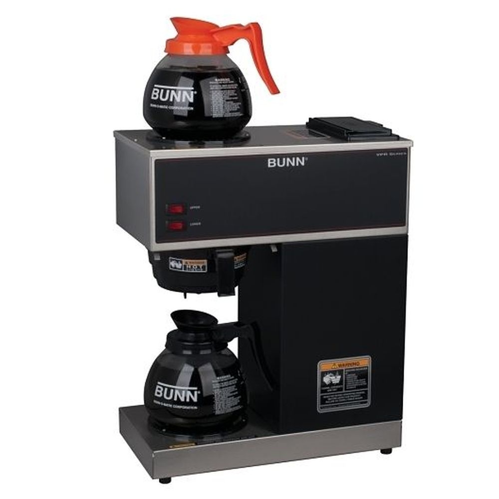 Black Coffee Brewer with 2 Glass Decanters