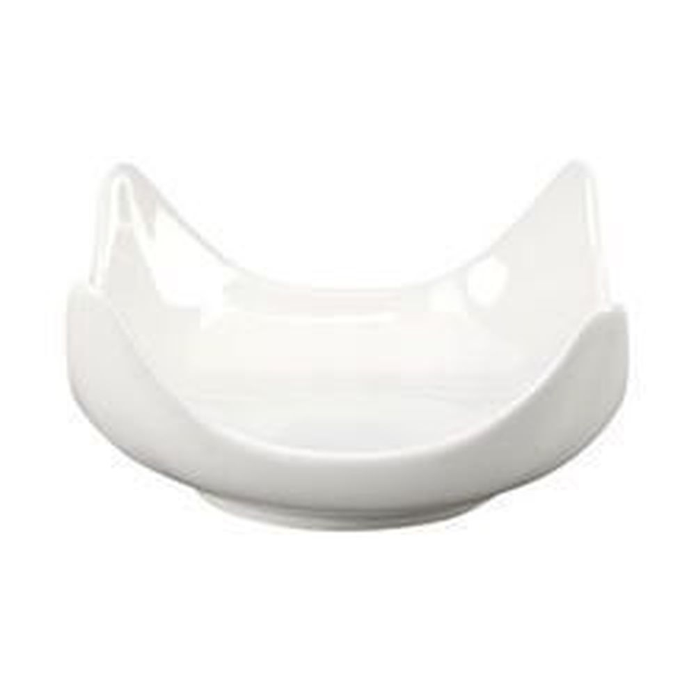 White 4 inch Coupe Square Tasting Dish
