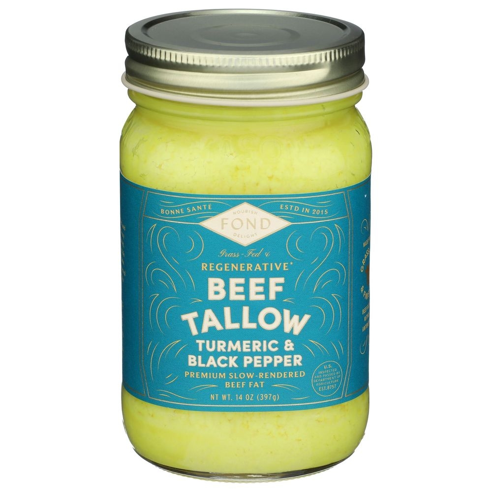 Turmeric and Black Pepper Regenerative Beef Tallow